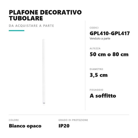 Gea luce gfa1740 faretto da soffitto per corridoio led 10w 3000k cilindrico bianco