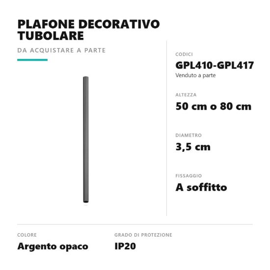 Gea luce gfa1740 faretto da soffitto led 10w 3000k per disimpegno cilindrico argento