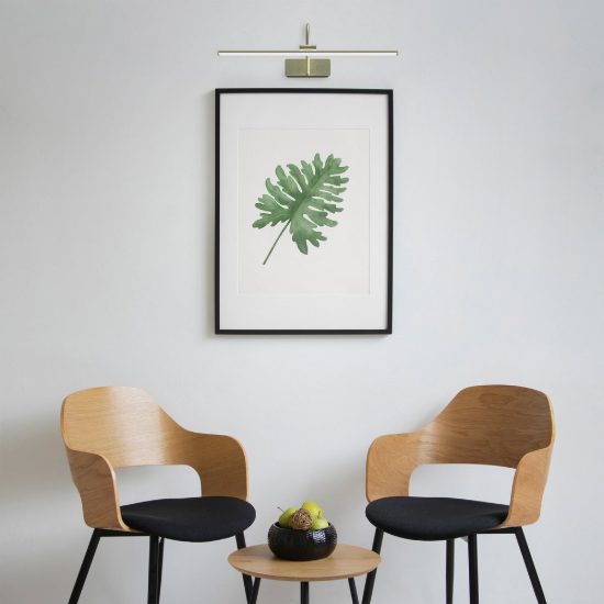 Applique da parete lineare moderna cromo per salotto led 8w 3000k