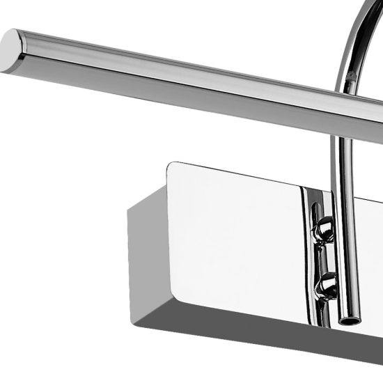 Applique da parete lineare moderna cromo per salotto led 8w 3000k