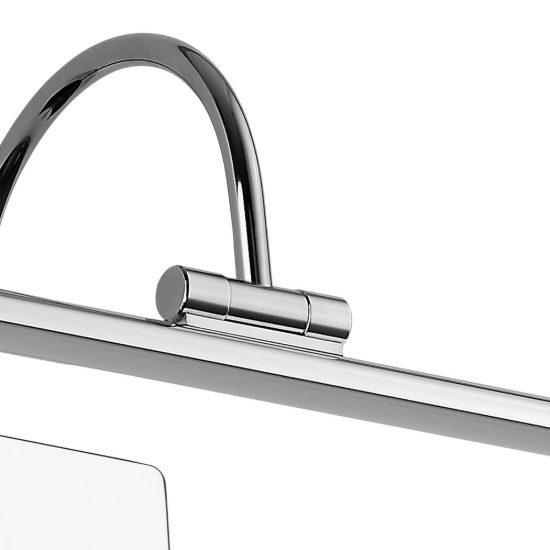 Applique da parete lineare moderna cromo per salotto led 8w 3000k
