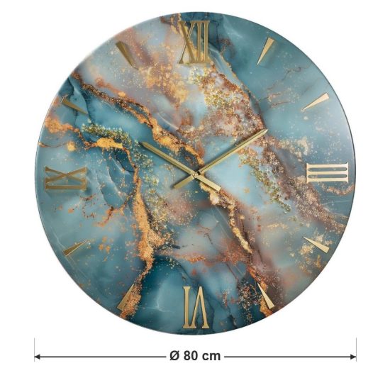 Grande orologio da parete per ufficio 80cm gala di resina effetto marmorizzato