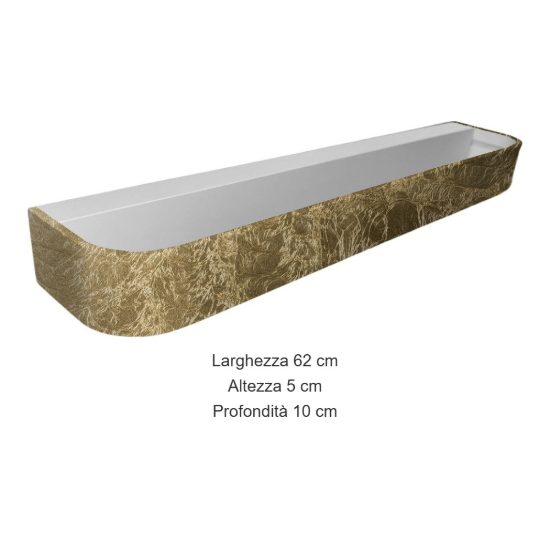 Applique led 50w cct 3000k 4000k 52cm moderna da parete foglia oro
