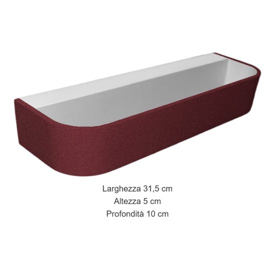 Applique led 20w cct 3000k 4000k dimmerabile da parete moderna bordeaux