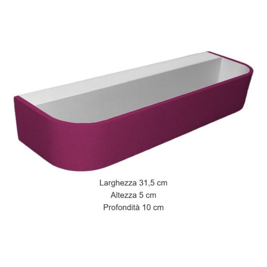 Applique led 20w cct 3000k 4000k dimmerabile moderna da parete magenta