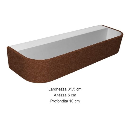 Applique led 20w cct 3000k 4000k dimmerabile moderna da parete rame opaco
