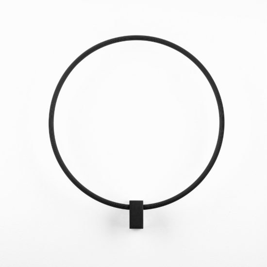 Applique da parete ad anello led 21w cct 2700k 3000k 4000k dimmerabile per soggiorno nera