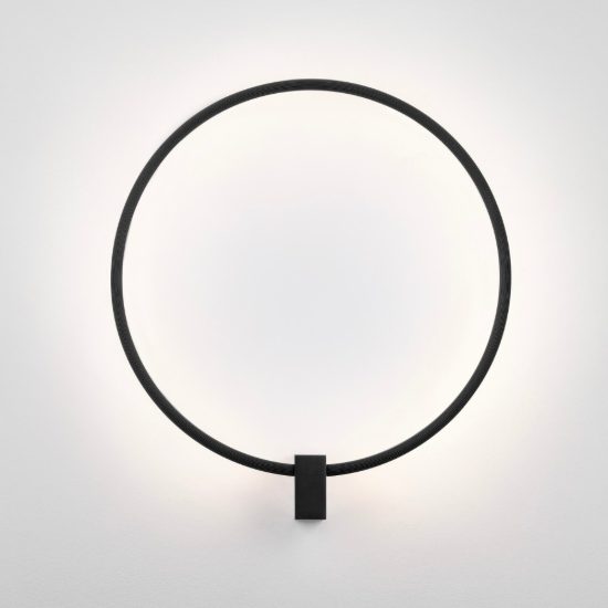 Applique da parete ad anello led 21w cct 2700k 3000k 4000k dimmerabile per soggiorno nera