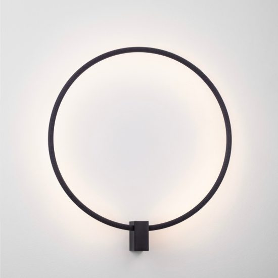 Applique da parete ad anello led 21w cct 2700k 3000k 4000k dimmerabile per soggiorno nera