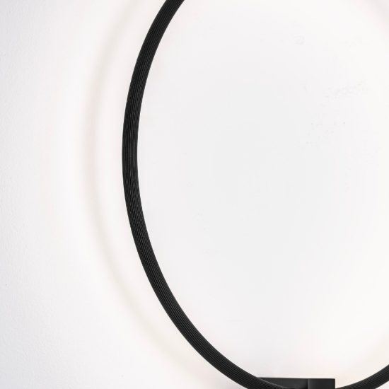 Applique da parete ad anello led 21w cct 2700k 3000k 4000k dimmerabile per soggiorno nera