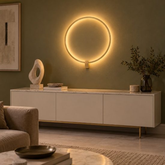 Applique da parete ad anello led 21w cct 2700k 3000k 4000k dimmerabile per soggiorno oro ottone