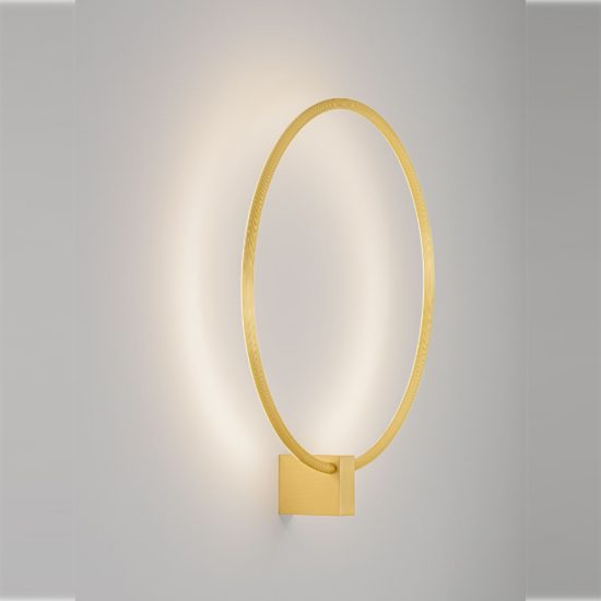Applique da parete ad anello led 21w cct 2700k 3000k 4000k dimmerabile per soggiorno oro ottone