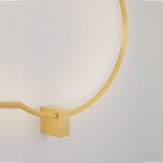 Applique da parete ad anello led 21w cct 2700k 3000k 4000k dimmerabile per soggiorno oro ottone