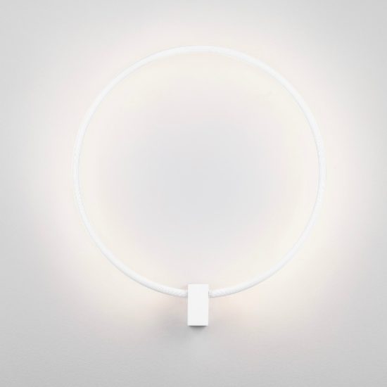 Applique da parete ad anello led 21w cct 2700k 3000k 4000k dimmerabile per soggiorno bianca
