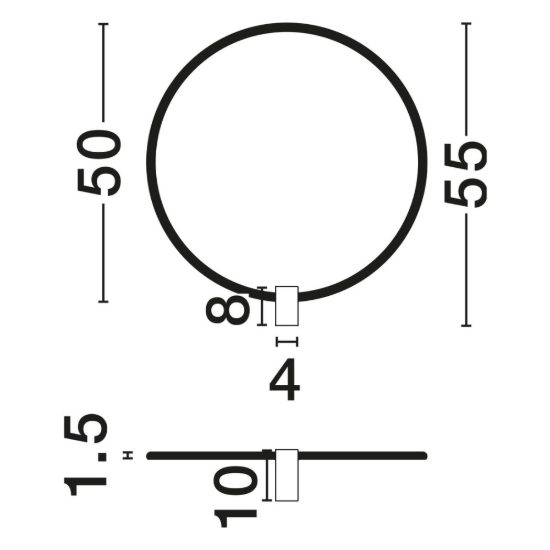 Applique da parete ad anello led 21w cct 2700k 3000k 4000k dimmerabile per soggiorno bianca