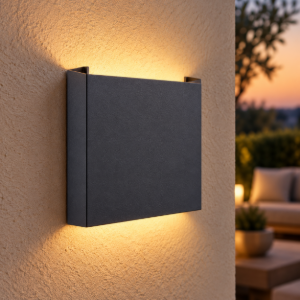 Applique da esterno nera led 5w 3000k ip65 moderna