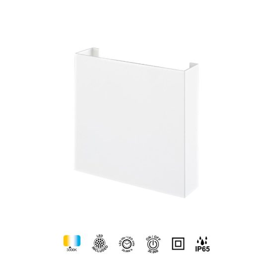 Applique da esterno ip65 led 5w 3000k moderna bianca