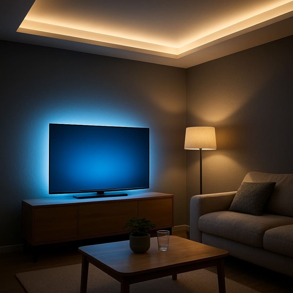 Illuminazione della zona tv