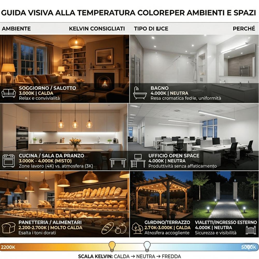 Quale luce scegliere stanza per stanza