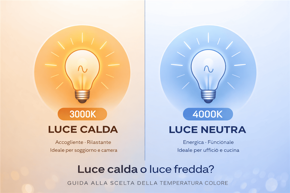 Luce calda o fredda: guida alla temperatura colore