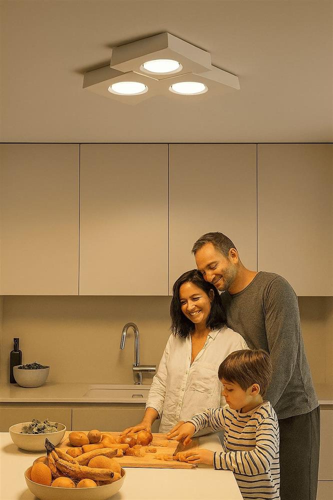 Plafoniera Anchise di Sforzin Illuminazione con design squadrato