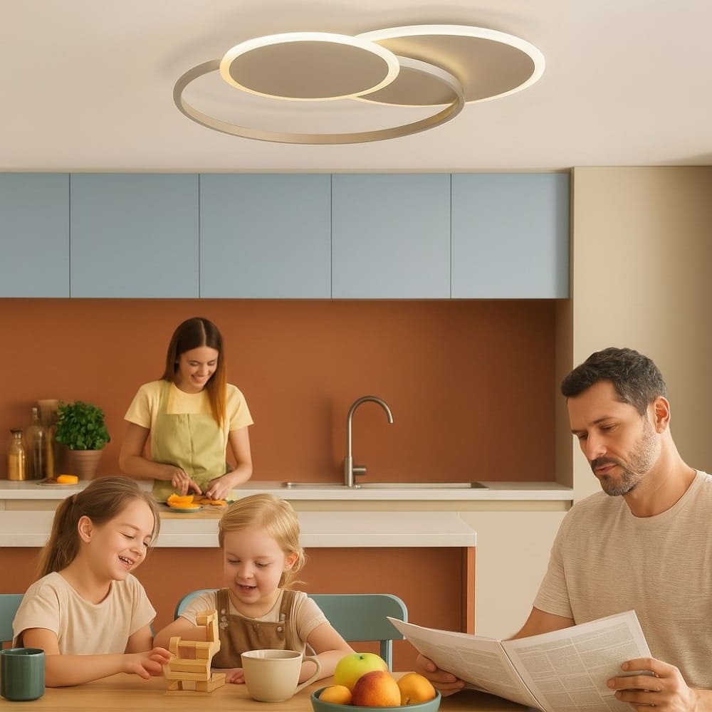 Plafoniera Eclipse di Vivida International con forme concentriche
