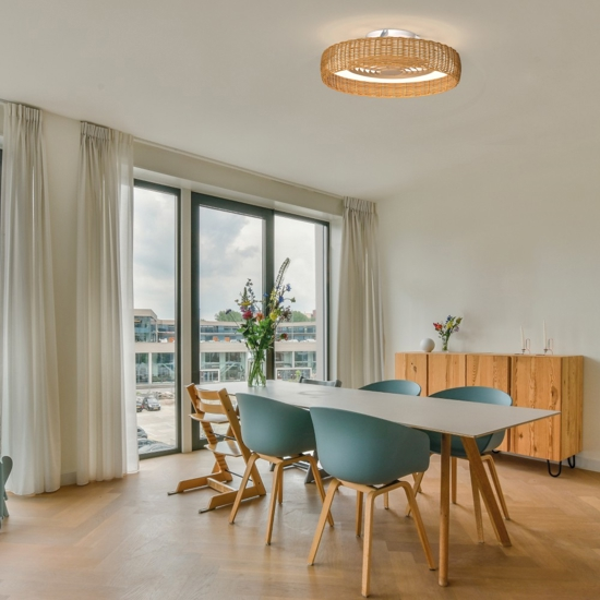 Ventilatore da soffitto Sunset con design mediterraneo
