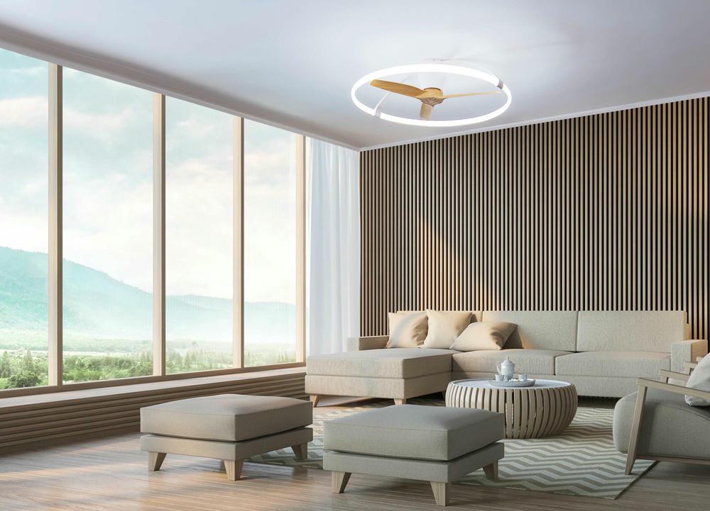 Ventilatore a soffitto Mantra con luce LED circolare