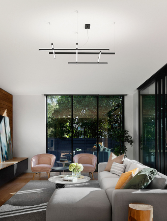 Lampadario NET in ambiente moderno