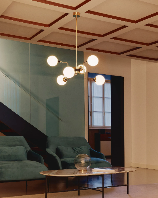 Lampadario a soffitto Stilnovo collezione Galassia ispirato al design anni '50
