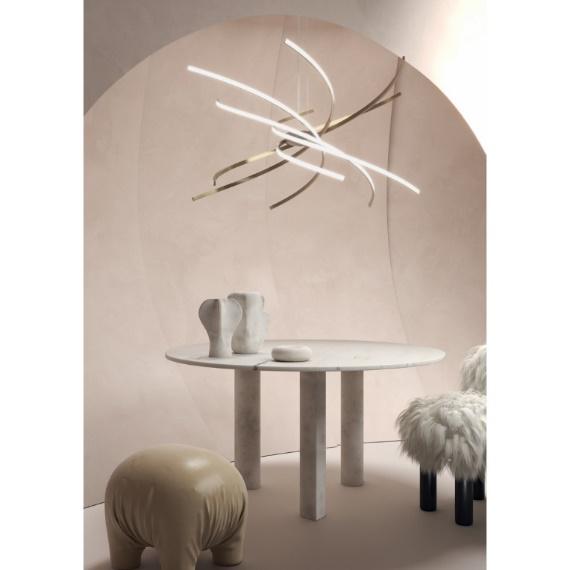 Lampada Top Light Tornado chiara con design curvo e moderno