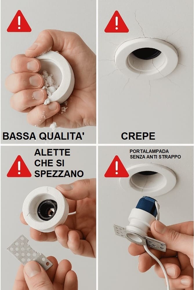 qualità dei faretti in gesso